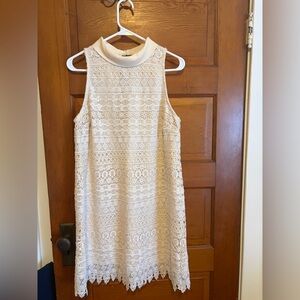 Lace halter dress cream off white size large